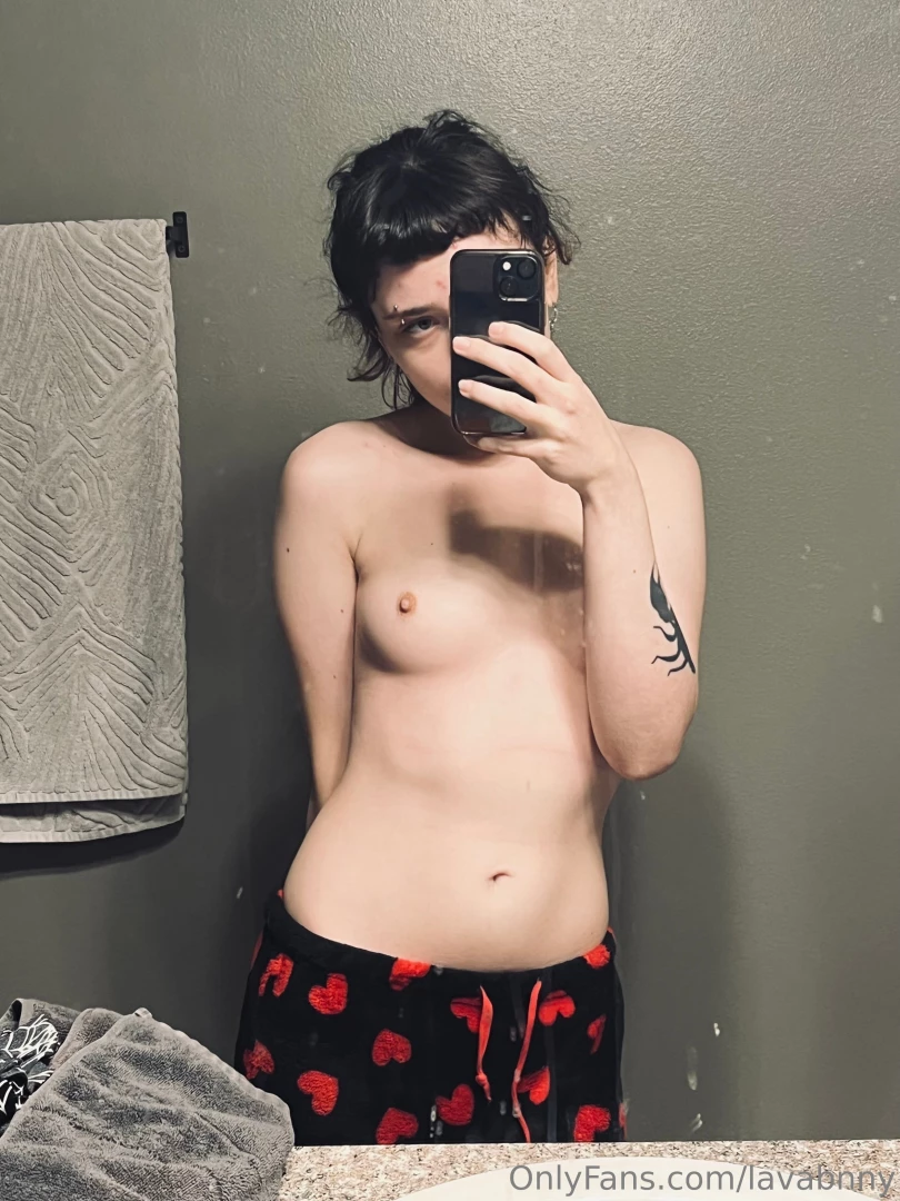 Just before a shower 