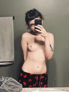 Just before a shower