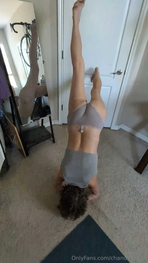 Working on a new yoga pose yes i know the tag on my panties is out i part 4 