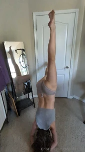 Working on a new yoga pose yes i know the tag on my panties is out i part 6