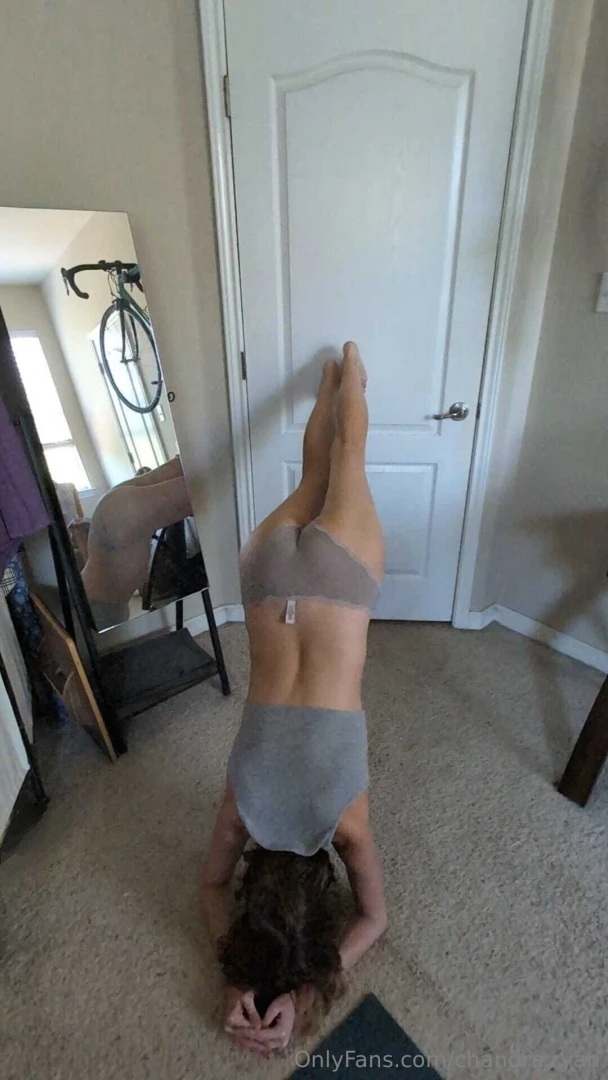 Working on a new yoga pose yes i know the tag on my panties is out i part 10 
