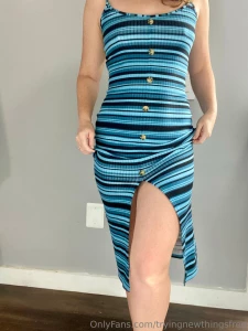 My new dress i like the slit in the middle makes showing so easy part 1