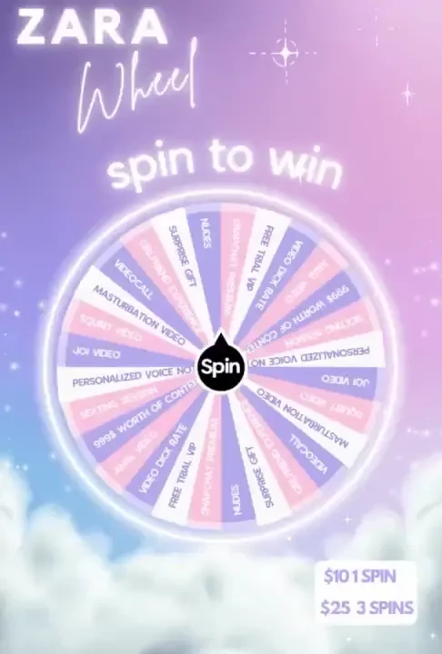 Zara wheel prizes joi video squirt video masturbation video videocall 
