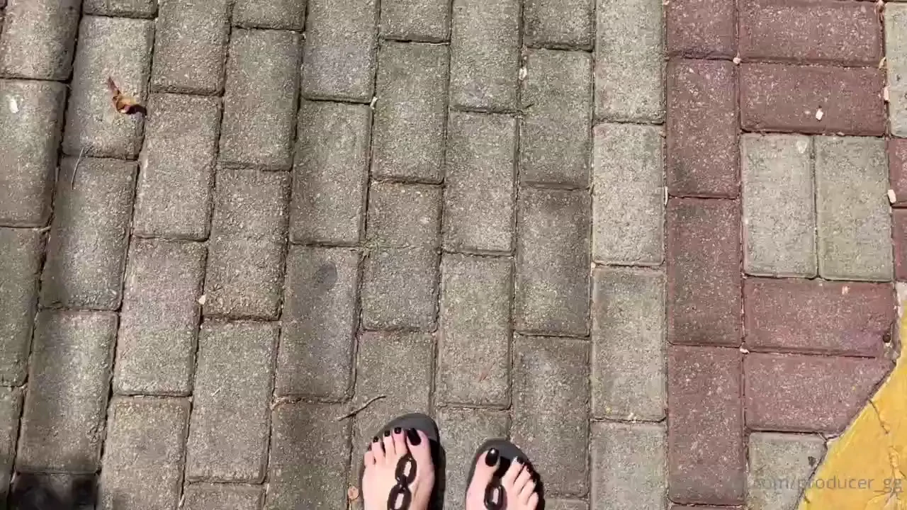 Teasing you with my sweaty feet after the ride sabrina walking around 