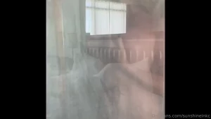 Glass shower in san diego wishing i had a fan here