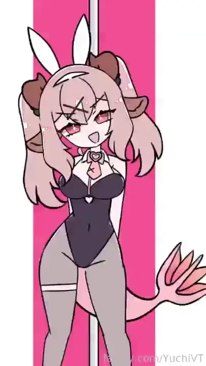 Happy bratty succubus easter art pachikko vtuber lewdtuber animegirl 