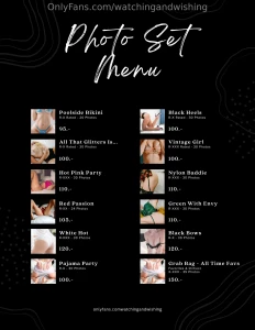 It s finally here a menu of my photoshoot sets available extremely