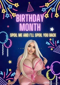 My birthday month i want you to be part of it i m letting my top fans