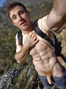 The hike may have been a bit busy to be completely naked