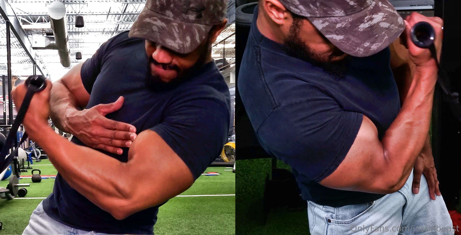 The burliest of bulky meatheads in his element getting bulkier 