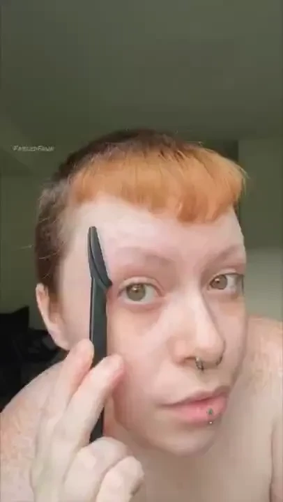 Eyebrows in this economy gently shaving these pesky things away to 