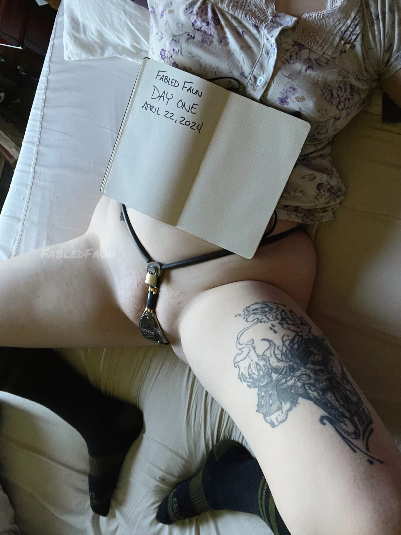 Stuck in chastity - day 1 of 14 days each day i will update with photo 