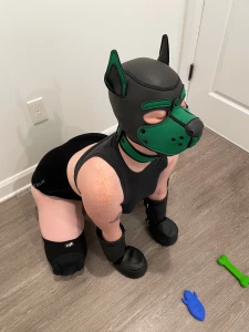 Early days of this green pup - anyone else ever use bondage pet play part 5