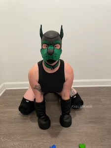 Early days of this green pup - anyone else ever use bondage pet play part 2
