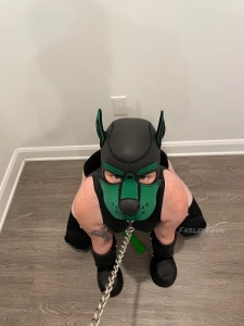 Early days of this green pup - anyone else ever use bondage pet play part 4