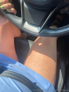 These pretty thighs might get a ticket for being too luscious thighs