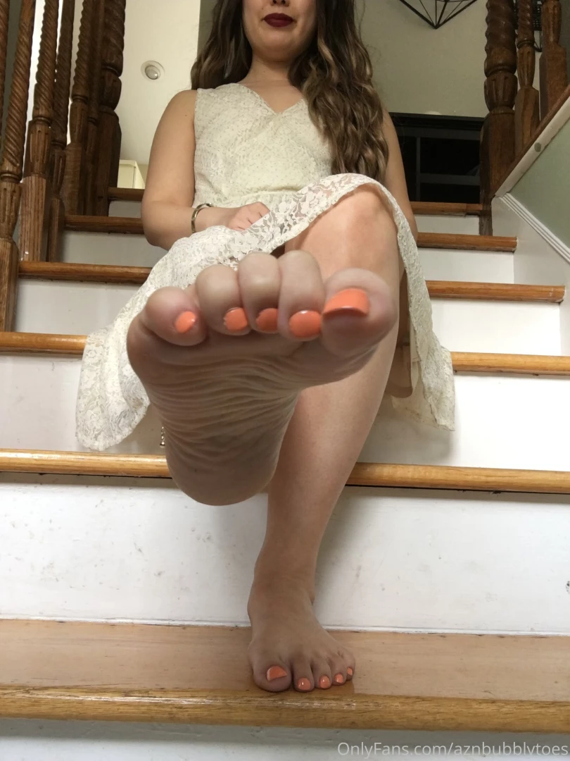 aznbubblytoes - Which side of my foot do you start from the heel or toes part 6 