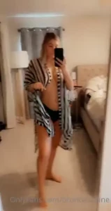 Just trying on my new cover up anybody wanna see it accidently slip