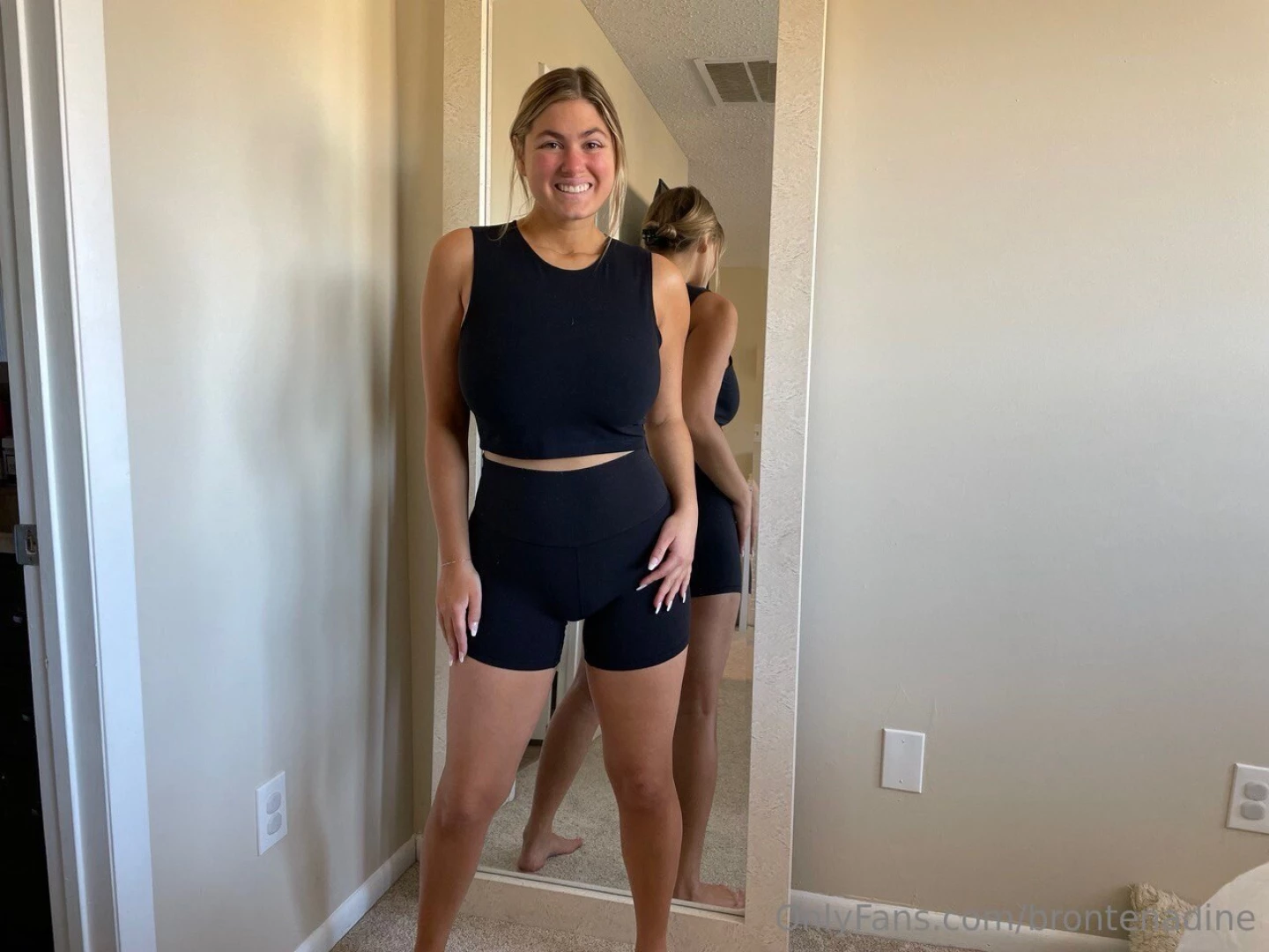 Running to a yoga class 