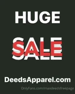 Huge deedsapparel sale deedsapparel com