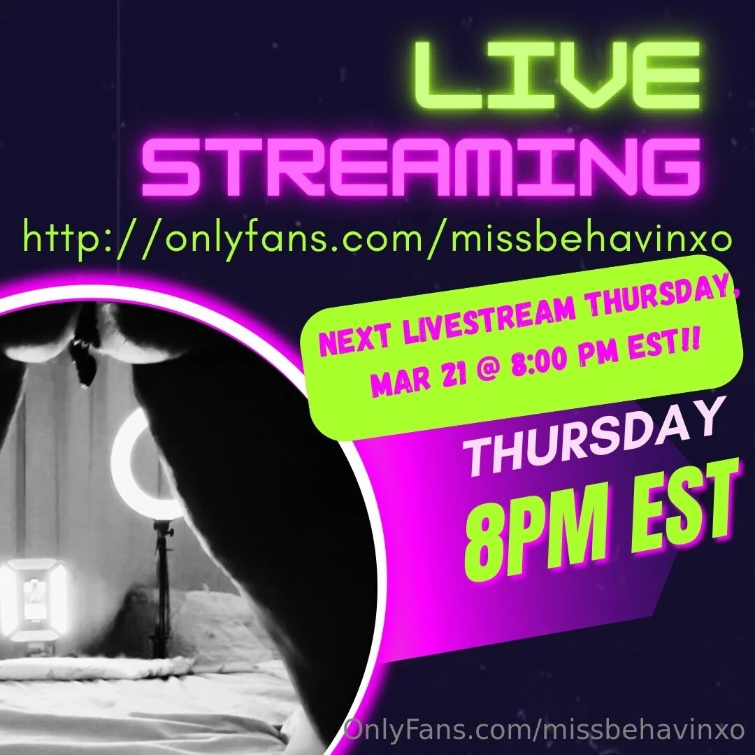 Guess who s gonna be cumming thursday night don t miss my livestream 