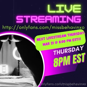 Guess who s gonna be cumming thursday night don t miss my livestream