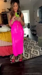 The pink dress