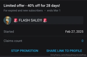 Vip flash sale sydneynicolevip sydneynicolevip