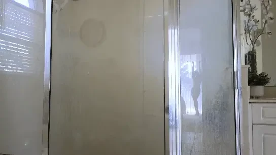 Window silhouettes views from the steamy shower glass it s a gif if it 