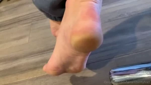 Under my bare feet heels