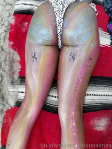 Body art from blacks beach