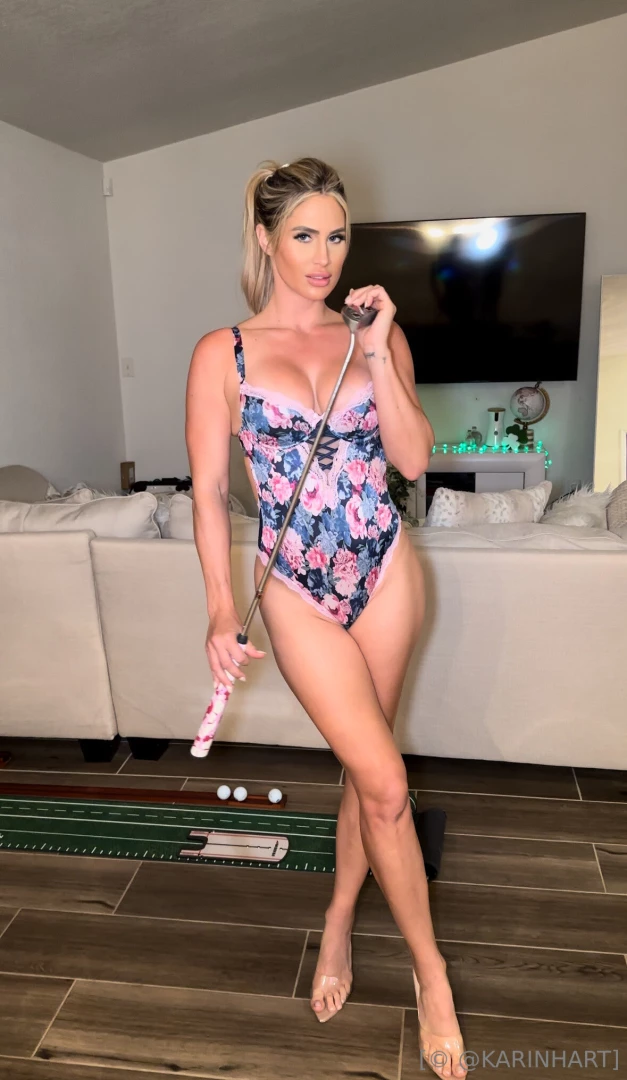 Showin off my putting skills behind closed doors will these sexy golf 