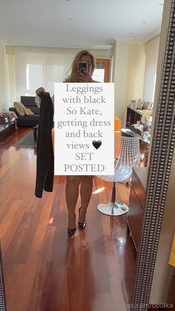 Leggings with black so kate getting dress and back views 