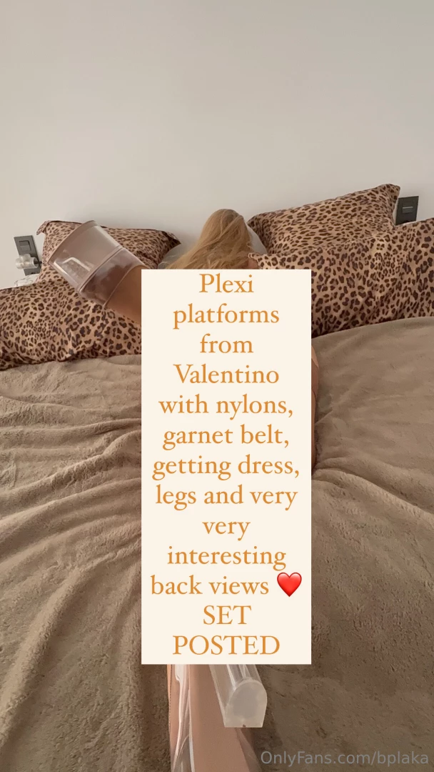 Plexi platforms from valentino with nylons garnet belt getting dress 