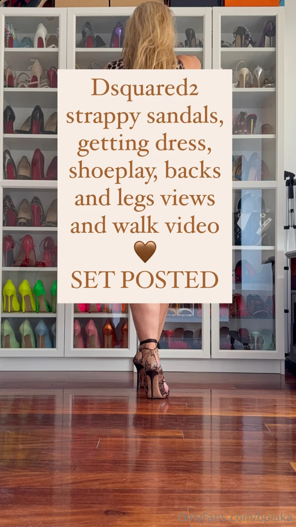 Dsquared2 strappy sandals getting dress shoeplay backs and legs views 