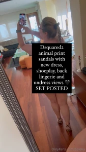 Dsquared2 animal print sandals with new dress shoeplay back lingerie