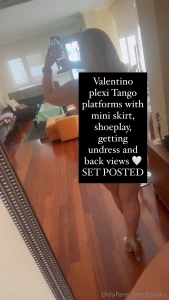 Valentino plexi tango platforms with mini skirt shoeplay getting