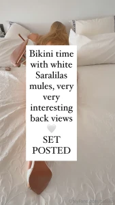 Bikini time with white saralilas mules very very interesting back
