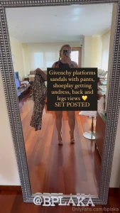 Givenchy platforms sandals with pants shoeplay getting undress back