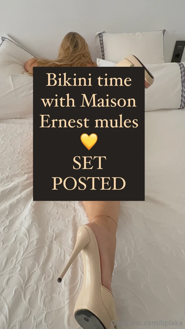 Bikini time with maison ernest mules 
