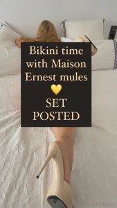 Bikini time with maison ernest mules