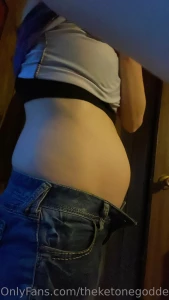 Such a little belly bump starting to form my tits are nearly dry which