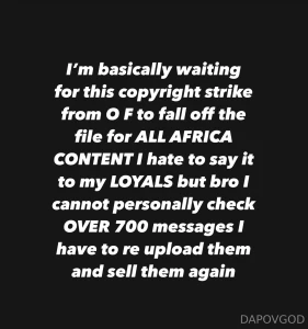 Psa just giving y all a psa its literally 700 messages only fans