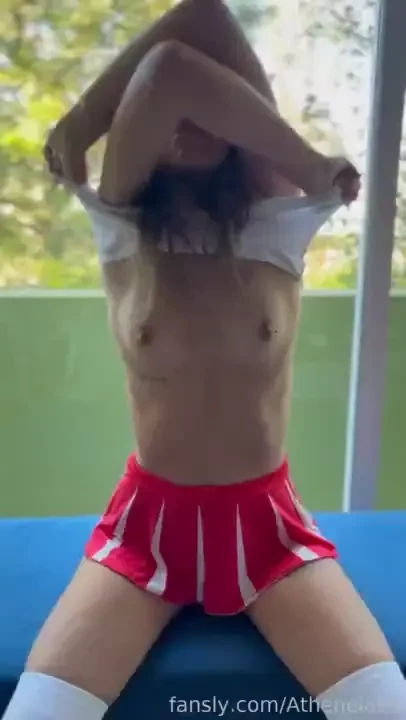 Wanna se me undress in front of u and jumping while my small tits 