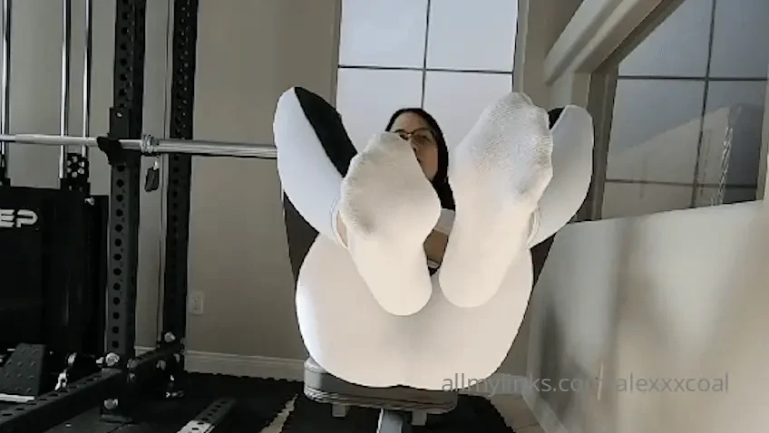 New sweaty feet worship after workout i just finished an intense 