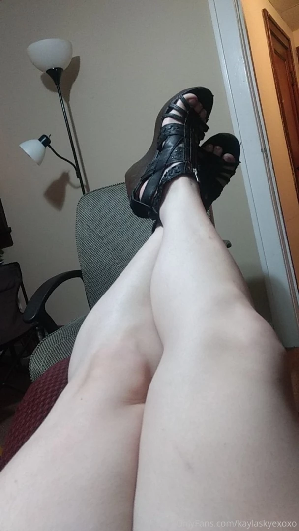 I love laying around naked in my favorite shoes 