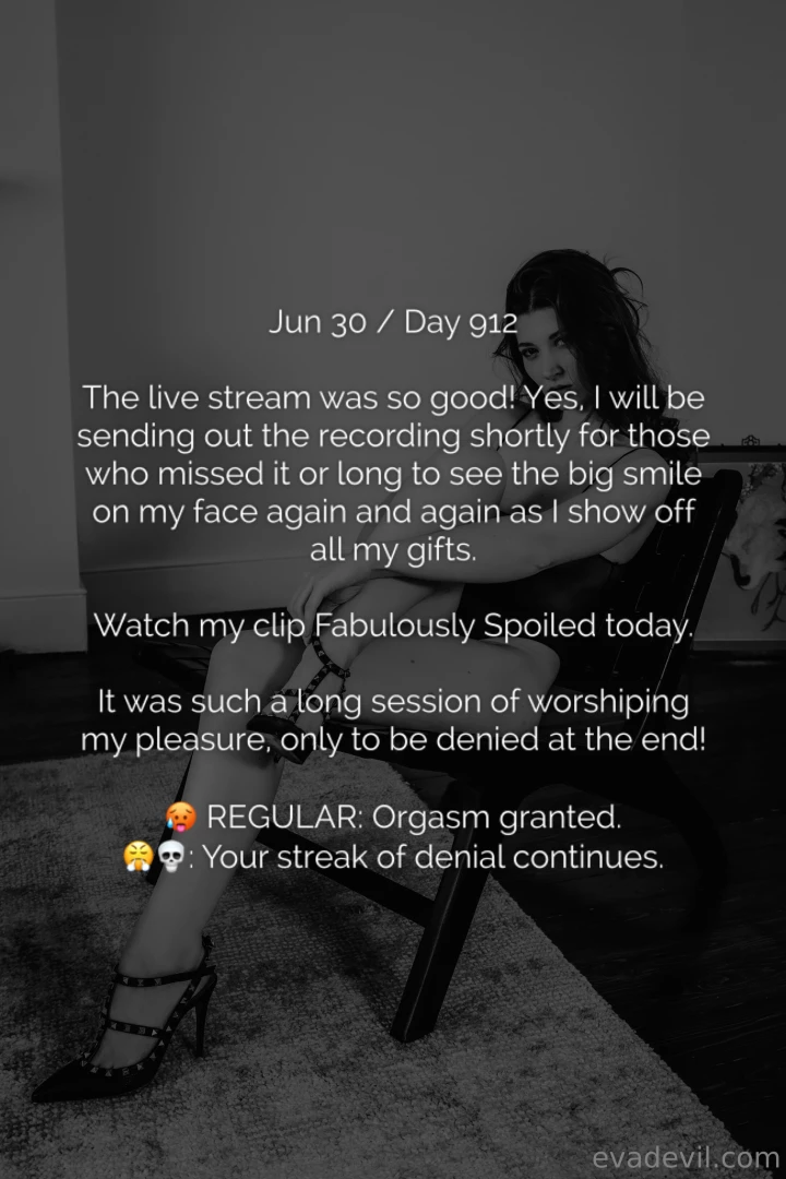 Jun 30 day 912 the live stream was so good yes i will be sending out part 1 