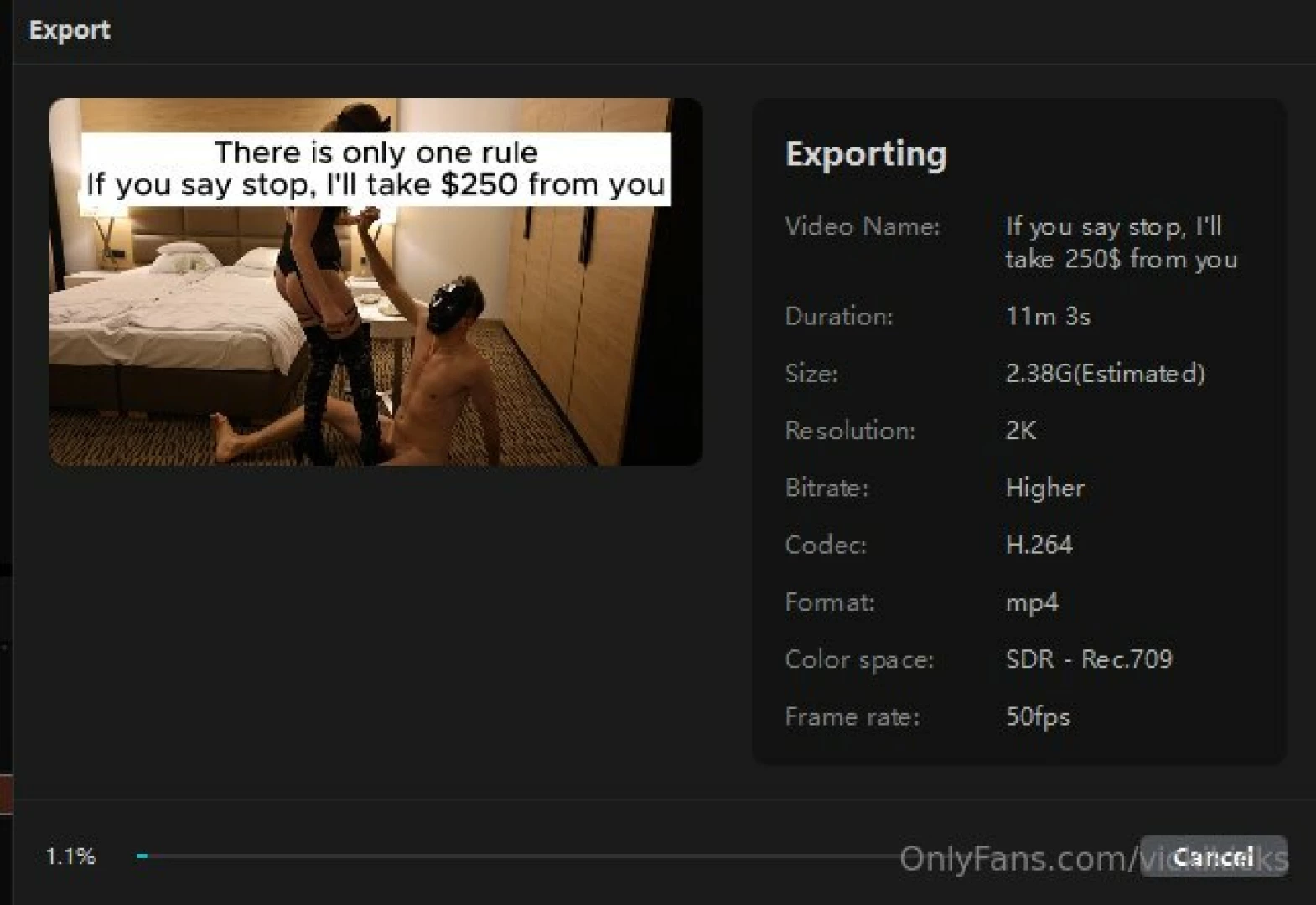 New video in 30-60 min 