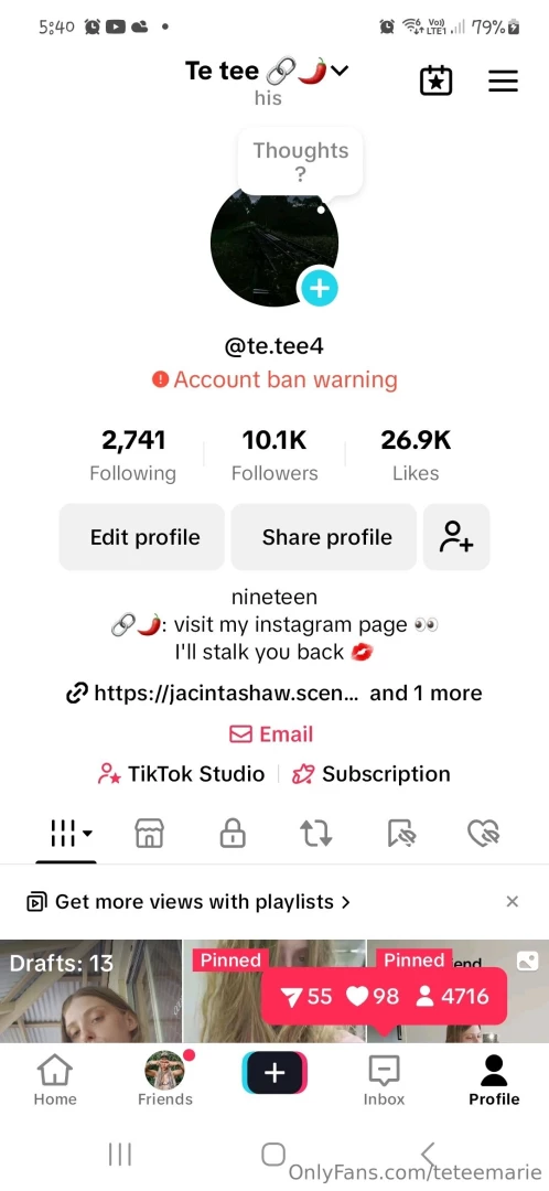 Tik tok ban please go follow my back up tiktok x 