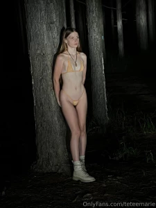 Micro bikini lingerie shoot in the forest last night im obsessed with part 17